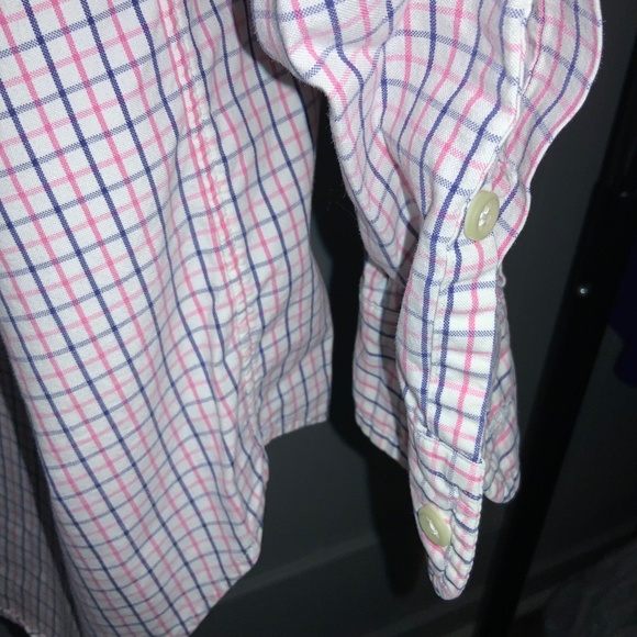 Ralph Lauren Classic Fit pink blue check cotton button front shirt Sz S - Picture 7 of 8